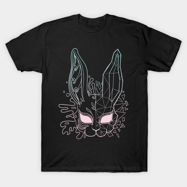 polygon bunny mask T-Shirt by GhostFox_Designs